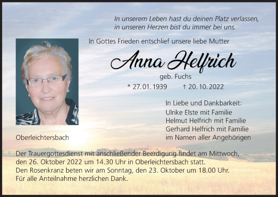 Anzeige von Anna Helfrich von MGO