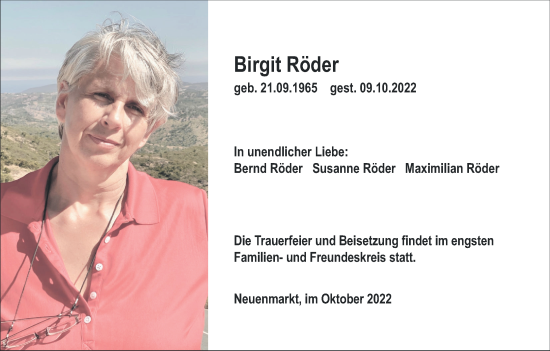 Anzeige von Birgit Röder von MGO