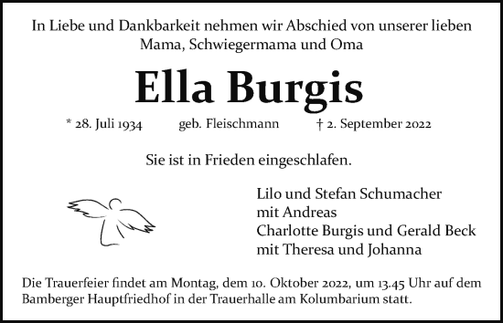 Anzeige von Ella Burgis von MGO