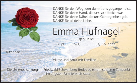 Anzeige von Emma Hufnagel von MGO