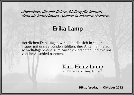 Anzeige von Erika Lamp von MGO