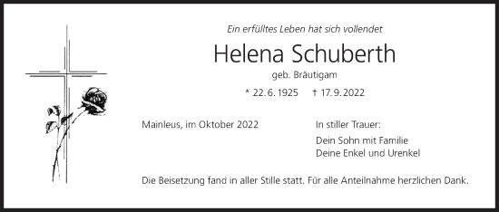 Anzeige von Helena Schuberth von MGO