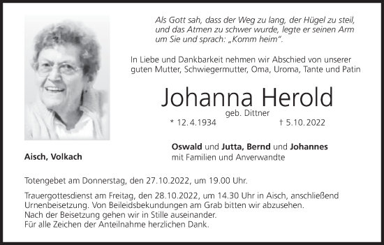Anzeige von Johanna Herold von MGO