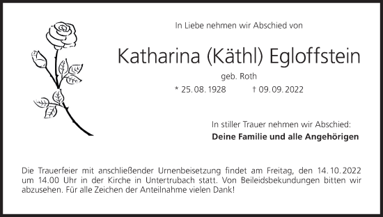 Anzeige von Katharina Egloffstein von MGO