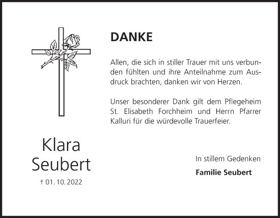 Anzeige von Klara Seubert von MGO