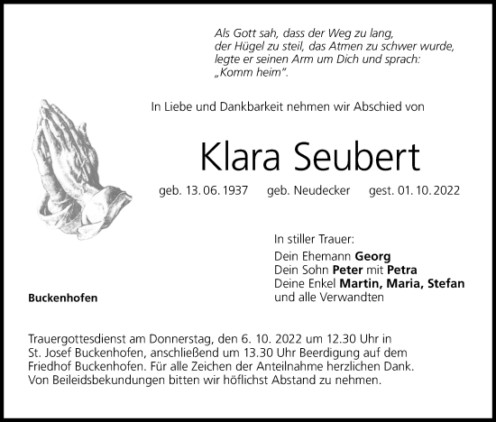 Anzeige von Klara Seubert von MGO