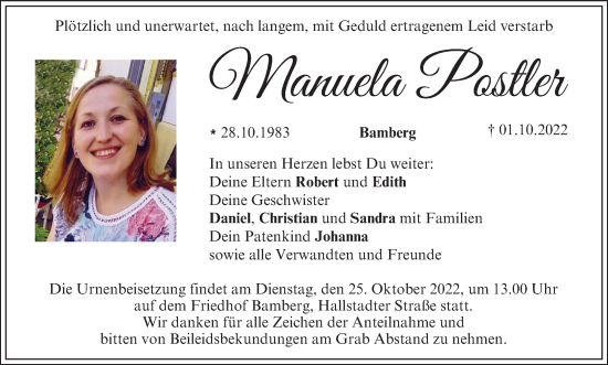 Anzeige von Manuela Postler von MGO