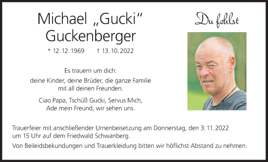 Anzeige von Michael Guckenberger von MGO