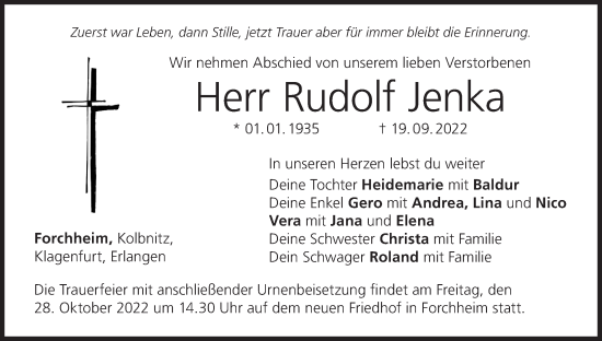 Anzeige von Rudolf Jenka von MGO