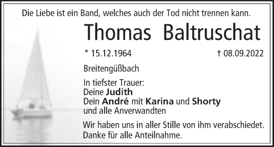 Anzeige von Thomas Baltruschat von MGO