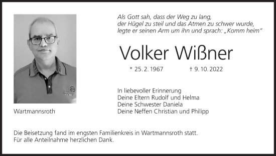 Anzeige von Volker Wißner von MGO