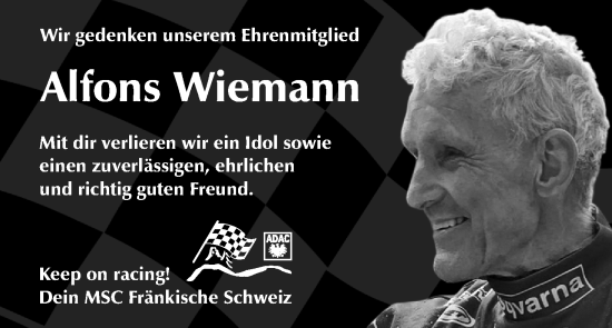 Anzeige von Alfons Wiemann von MGO