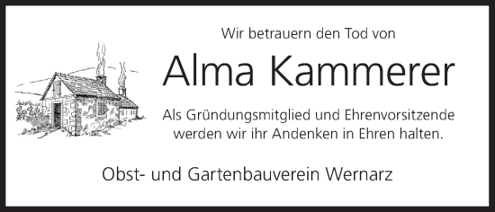 Anzeige von Alma Kammerer von MGO