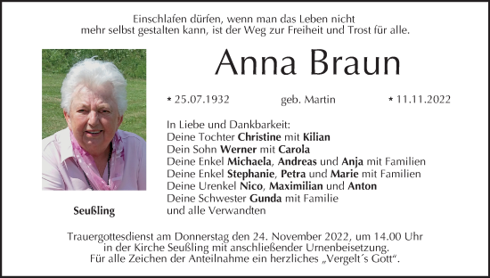 Anzeige von Anna Braun von MGO