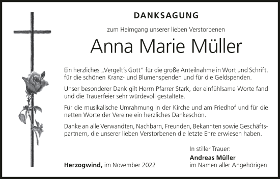 Anzeige von Anna Marie Müller von MGO