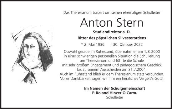 Anzeige von Anton Stern von MGO