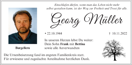 Anzeige von Georg Müller von MGO