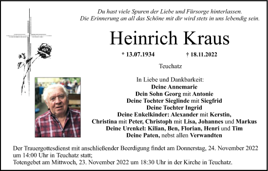 Anzeige von Heinrich Kraus von MGO