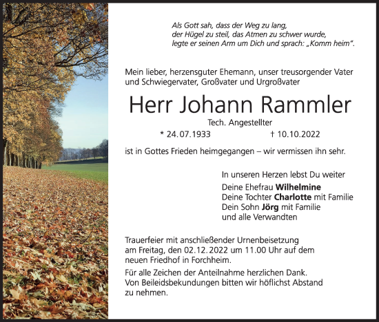 Anzeige von Johann Rammler von MGO