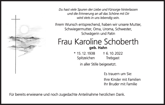 Anzeige von Karoline Schoberth von MGO