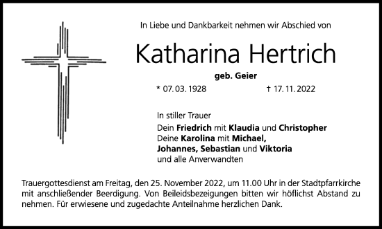 Anzeige von Katharina Hertrich von MGO