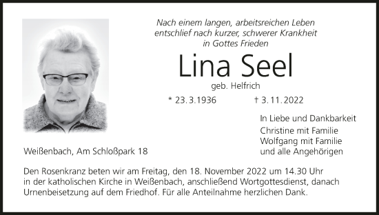 Anzeige von Lina Seel von MGO