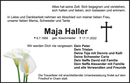 Anzeige von Maja Haller von MGO