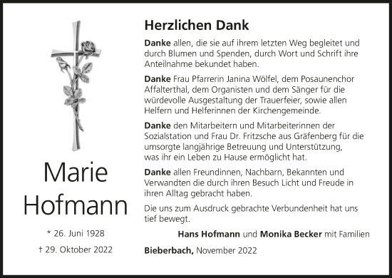 Anzeige von Marie Hofmann von MGO