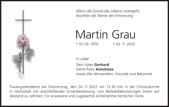 Anzeige von Martin Grau von MGO