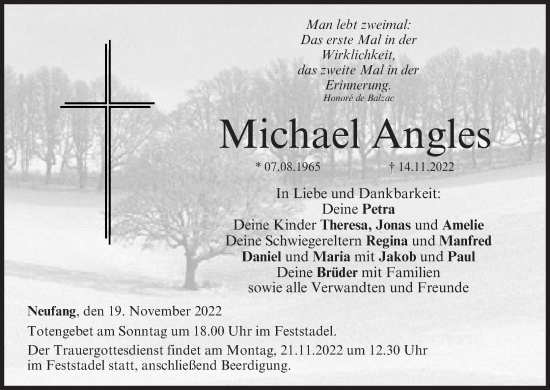 Anzeige von Michael Angles von MGO