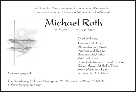 Anzeige von Michael Roth von MGO