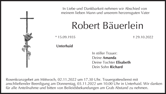Anzeige von Robert Bäuerlein von MGO