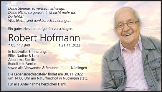 Anzeige von Robert Hofmann von MGO