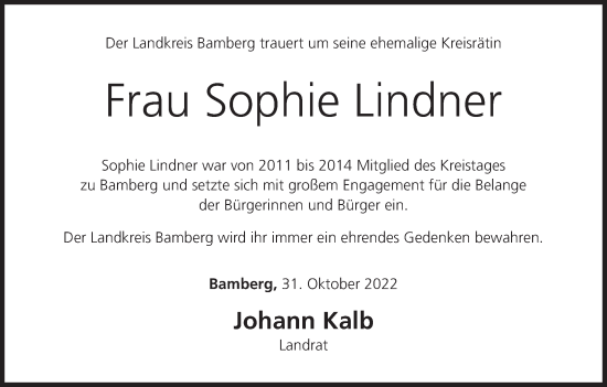 Anzeige von Sophie Lindner von MGO