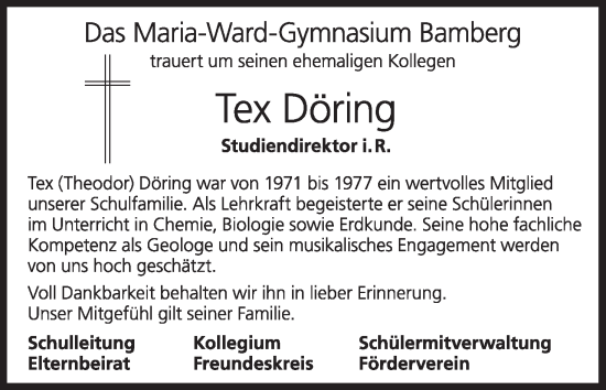 Anzeige von Tex Döring von MGO