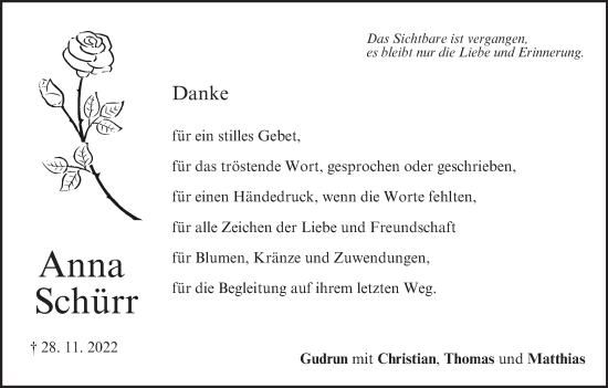 Anzeige von Anna Schürr von MGO