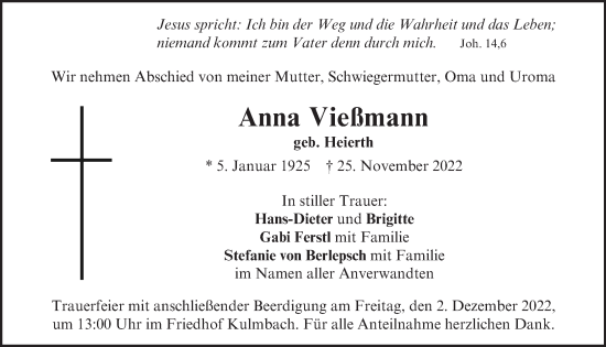 Anzeige von Anna Vießmann von MGO