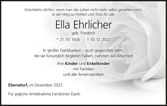 Anzeige von Ella Ehrlicher von MGO