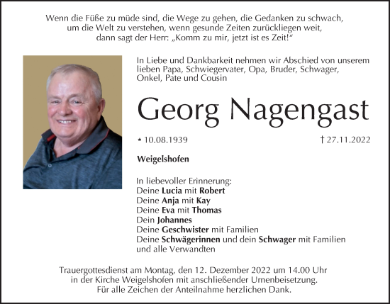 Anzeige von Georg Nagengast von MGO