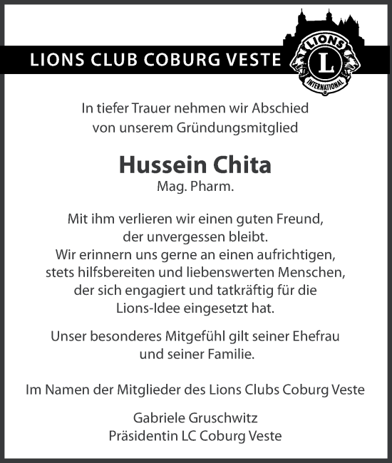 Anzeige von Hussein Chita von MGO