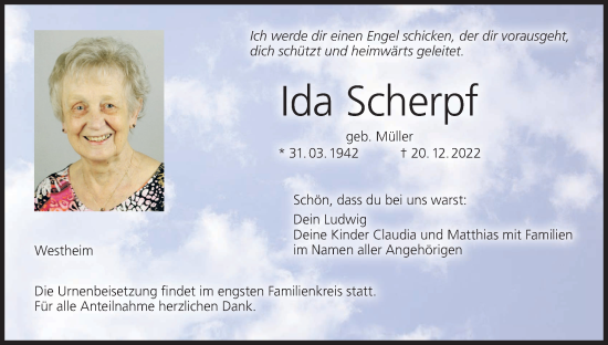 Anzeige von Ida Scherpf von MGO