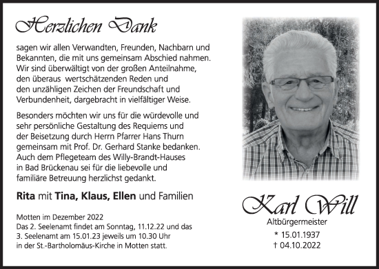 Anzeige von Karl Will von MGO