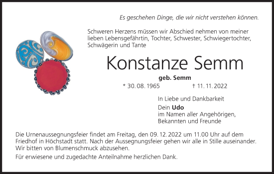 Anzeige von Konstanze Semm von MGO