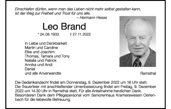 Anzeige von Leo Brand von MGO
