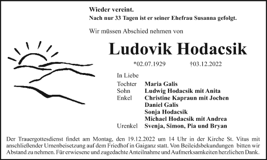 Anzeige von Ludovik Hodacsik von MGO