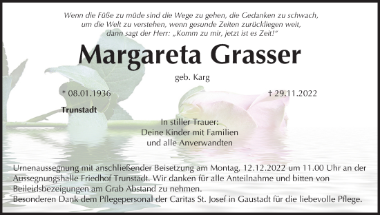Anzeige von Margareta Grasser von MGO