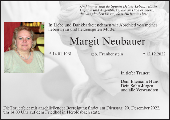 Anzeige von Margit Neubauer von MGO