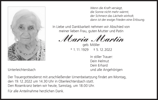 Anzeige von Maria Martin von MGO