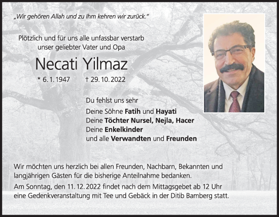 Anzeige von Necati Yilmaz von MGO