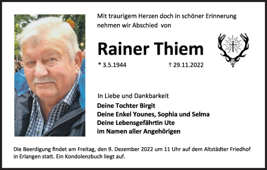 Anzeige von Rainer Thiem von MGO